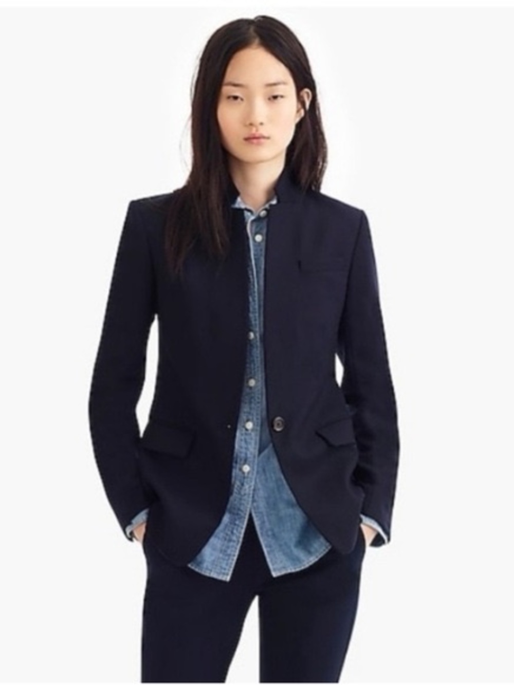 NEW J.Crew Regent Blazer Navy Wool 8T